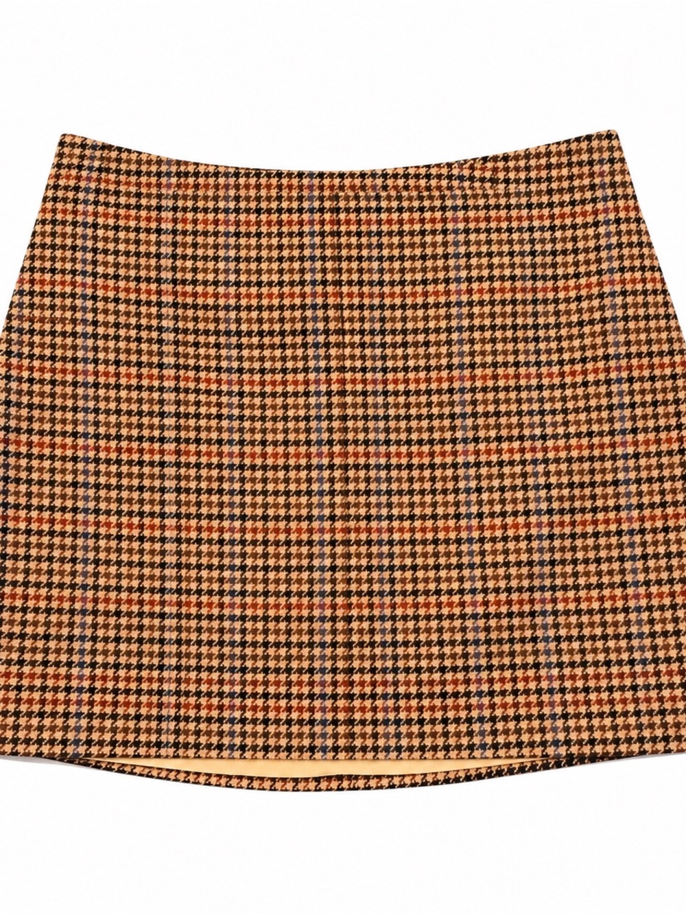J.Crew Wool Blend Houndstooth Plaid Mini Skirt Size 20